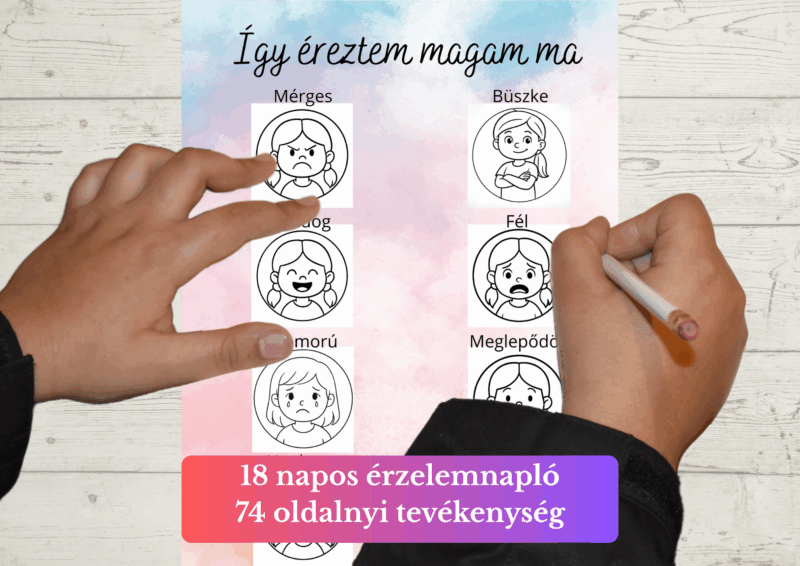 🧡 Érzel-mesék – 18 napos érzelemnapló gyerekeknek