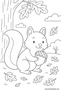 encimesék mókus színező