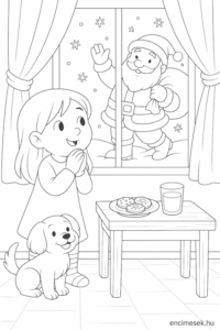 mikulás integet encimesék